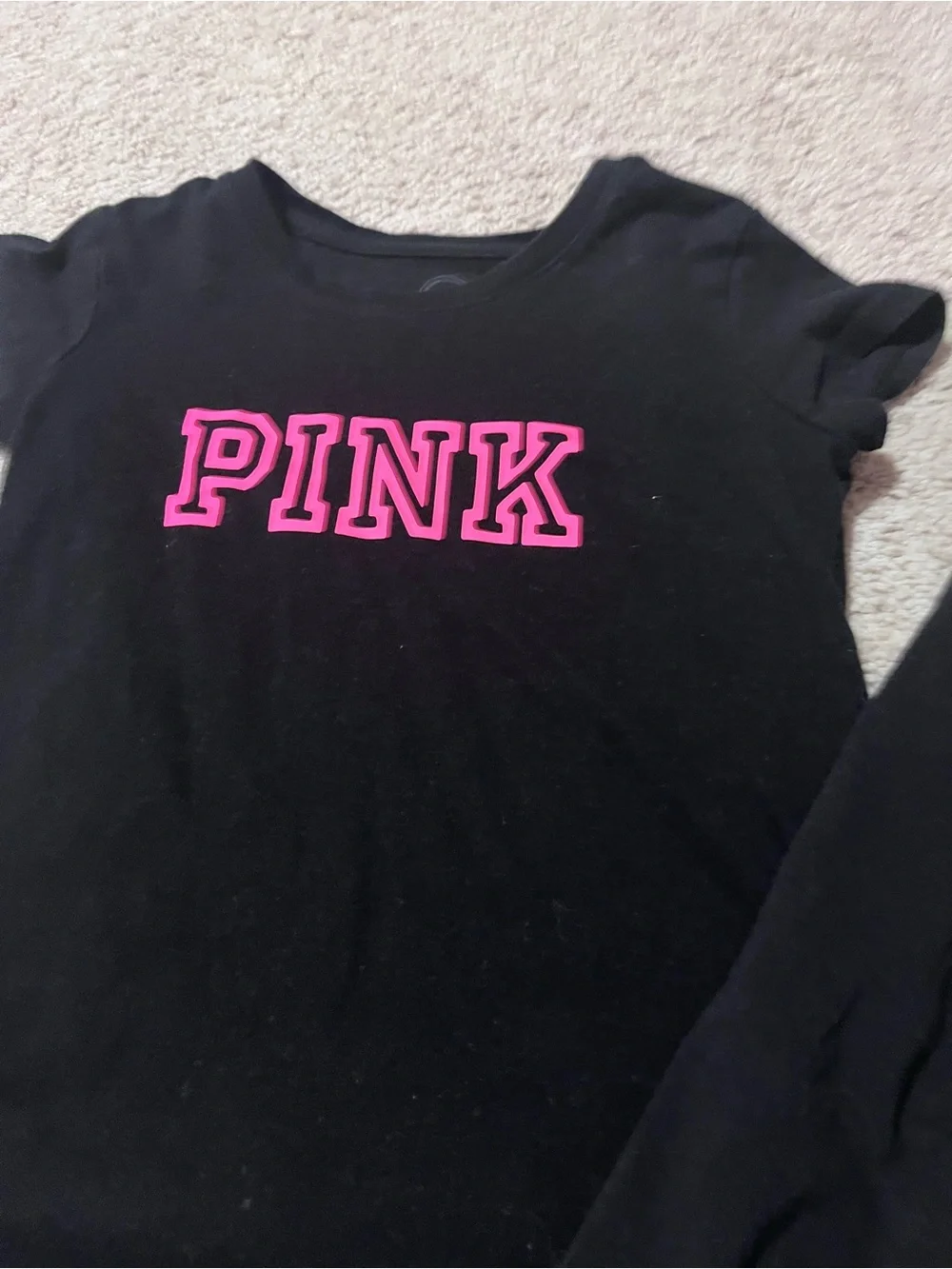 PINK Girls Black Set with Pink Logo